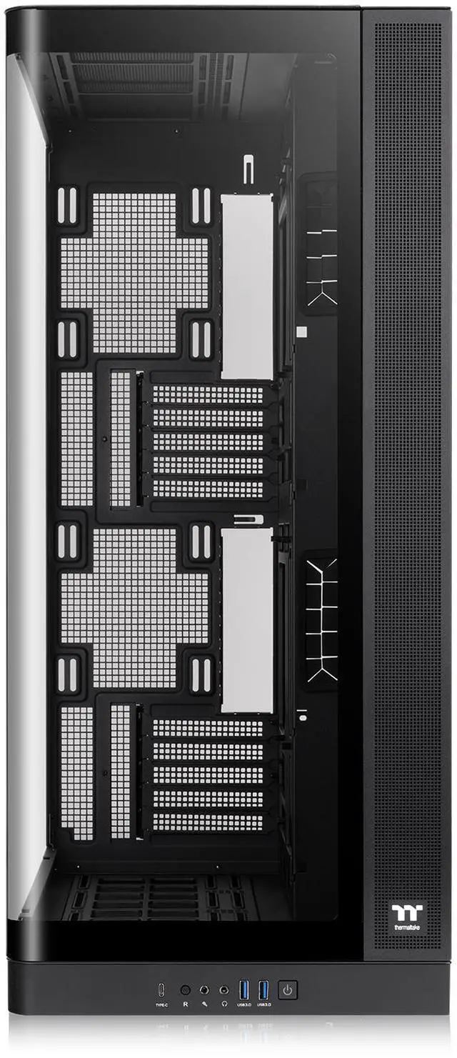 Alt view image 6 of 9 - Thermaltake CAPO X; Dual System Chassis; mATX/mITX; 4mm Curved TG; mATX Hidden Connector Support; 420mm Radiator Support; 420mm GPU Clearance; 250mm PSU Clearance; 180mm Air Cooler Clearance; Black