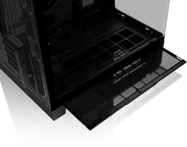 Alt view image 9 of 9 - Thermaltake CAPO X; Dual System Chassis; mATX/mITX; 4mm Curved TG; mATX Hidden Connector Support; 420mm Radiator Support; 420mm GPU Clearance; 250mm PSU Clearance; 180mm Air Cooler Clearance; Black