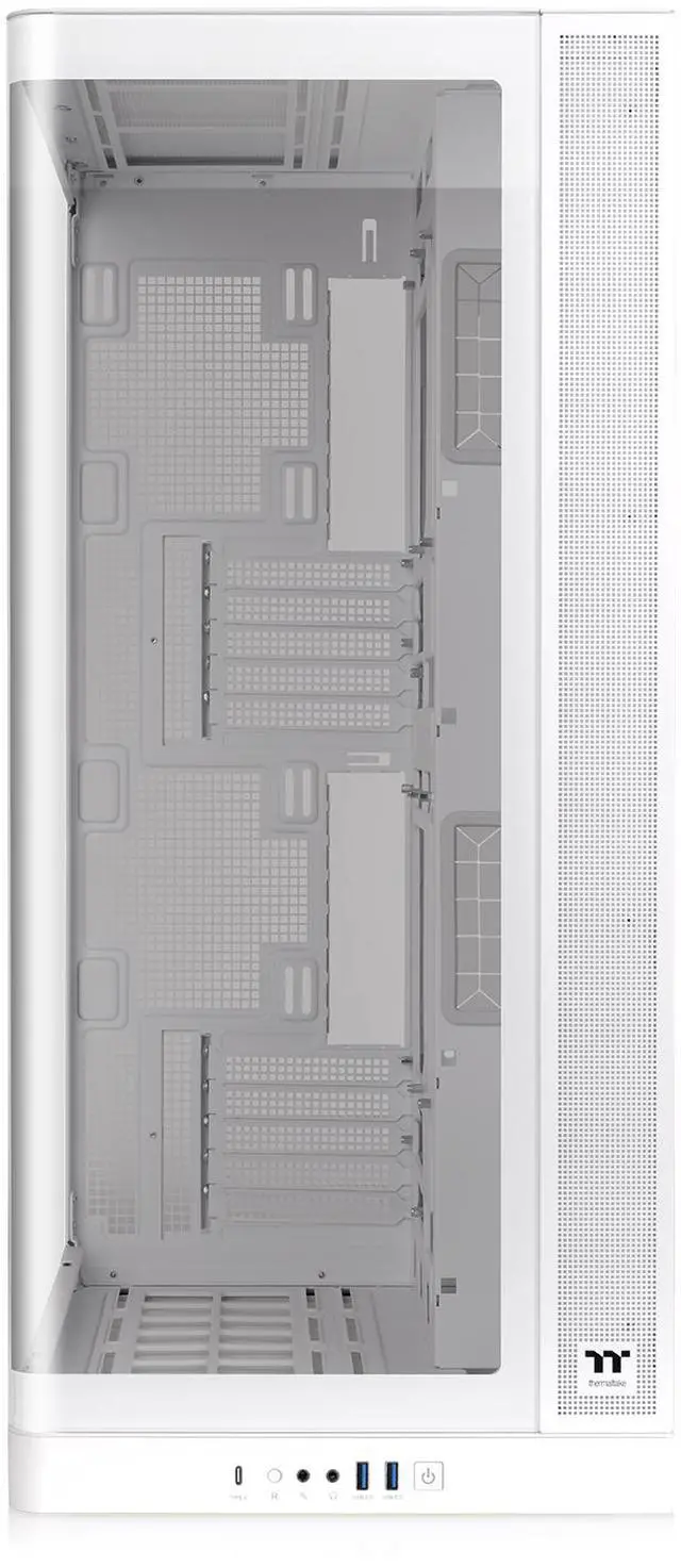 Alt view image 2 of 11 - Thermaltake CAPO X; Dual System Chassis; mATX/mITX; 4mm Curved TG; mATX Hidden Connector Support; 420mm Radiator Support; 420mm GPU Clearance; 250mm PSU Clearance; 180mm Air Cooler Clearance; Snow