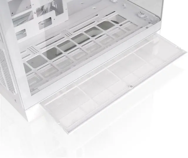 Alt view image 8 of 11 - Thermaltake CAPO X; Dual System Chassis; mATX/mITX; 4mm Curved TG; mATX Hidden Connector Support; 420mm Radiator Support; 420mm GPU Clearance; 250mm PSU Clearance; 180mm Air Cooler Clearance; Snow