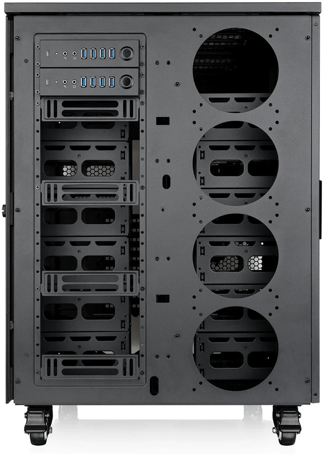 Alt view image 7 of 15 - Thermaltake AX1000 TG; Super Tower Chassis; Dual-System Workstation Support; SSI-CEB/SSI-EEB/XL-ATX/E-ATX/ATX/mATX/mITX; Hidden Connector Support; 420mm AIO Radiator Support; 560mm DIY Radiator-Black