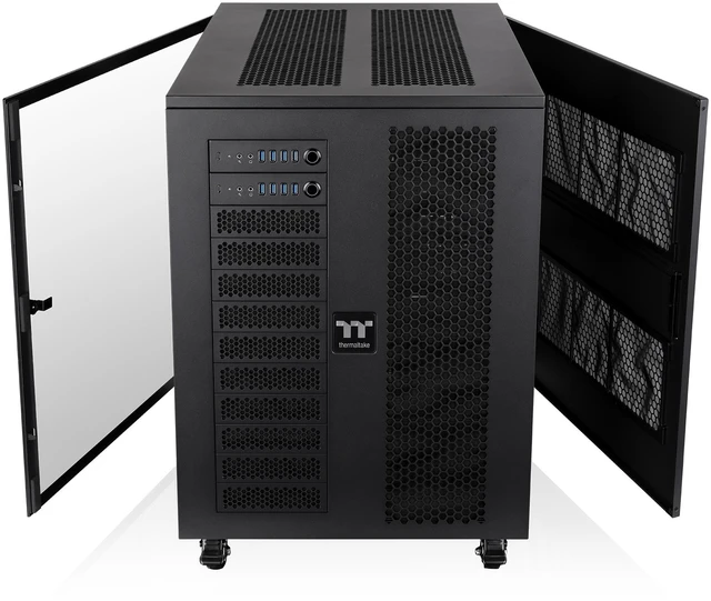 Alt view image 12 of 15 - Thermaltake AX1000 TG; Super Tower Chassis; Dual-System Workstation Support; SSI-CEB/SSI-EEB/XL-ATX/E-ATX/ATX/mATX/mITX; Hidden Connector Support; 420mm AIO Radiator Support; 560mm DIY Radiator-Black