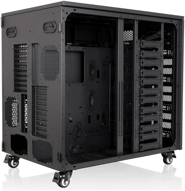 Alt view image 2 of 15 - Thermaltake AX1000 TG; Super Tower Chassis; Dual-System Workstation Support; SSI-CEB/SSI-EEB/XL-ATX/E-ATX/ATX/mATX/mITX; Hidden Connector Support; 420mm AIO Radiator Support; 560mm DIY Radiator-Black
