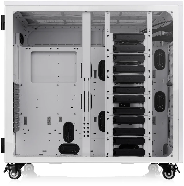 Alt view image 4 of 18 - Thermaltake AX1000 TG; Super Tower Chassis; Dual-System Workstation Support; SSI-CEB/SSI-EEB/XL-ATX/E-ATX/ATX/mATX/mITX; Hidden Connector Support; 420mm AIO Radiator Support; 560mm DIY Radiator -Snow