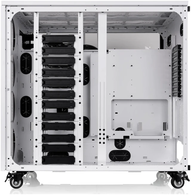 Alt view image 5 of 18 - Thermaltake AX1000 TG; Super Tower Chassis; Dual-System Workstation Support; SSI-CEB/SSI-EEB/XL-ATX/E-ATX/ATX/mATX/mITX; Hidden Connector Support; 420mm AIO Radiator Support; 560mm DIY Radiator -Snow