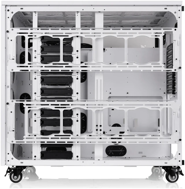Alt view image 6 of 18 - Thermaltake AX1000 TG; Super Tower Chassis; Dual-System Workstation Support; SSI-CEB/SSI-EEB/XL-ATX/E-ATX/ATX/mATX/mITX; Hidden Connector Support; 420mm AIO Radiator Support; 560mm DIY Radiator -Snow