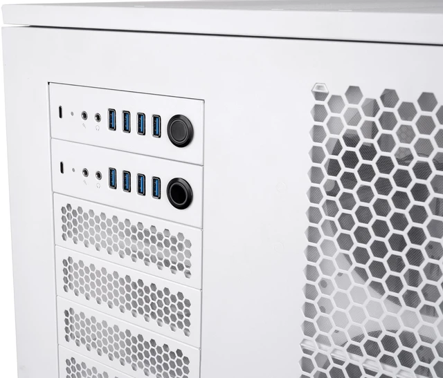 Alt view image 15 of 18 - Thermaltake AX1000 TG; Super Tower Chassis; Dual-System Workstation Support; SSI-CEB/SSI-EEB/XL-ATX/E-ATX/ATX/mATX/mITX; Hidden Connector Support; 420mm AIO Radiator Support; 560mm DIY Radiator -Snow