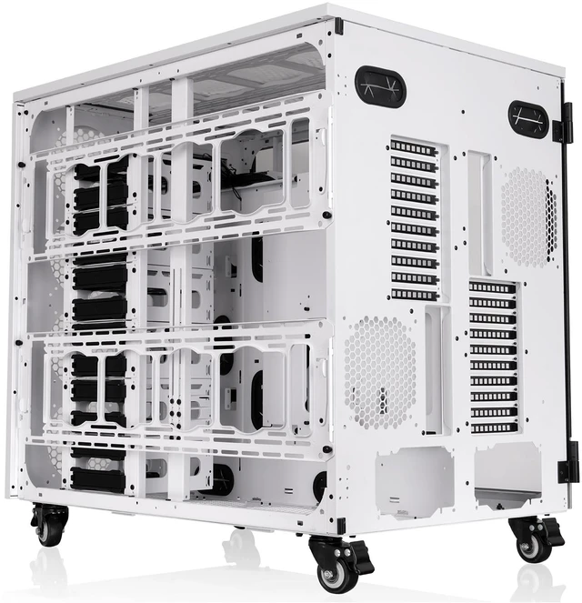 Alt view image 3 of 18 - Thermaltake AX1000 TG; Super Tower Chassis; Dual-System Workstation Support; SSI-CEB/SSI-EEB/XL-ATX/E-ATX/ATX/mATX/mITX; Hidden Connector Support; 420mm AIO Radiator Support; 560mm DIY Radiator -Snow