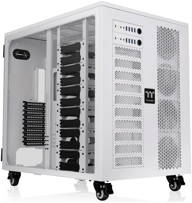 Main image of Thermaltake AX1000 TG; Super Tower Chassis; Dual-System Workstation Support; SSI-CEB/SSI-EEB/XL-ATX/E-ATX/ATX/mATX/mITX; Hidden Connector Support; 420mm AIO Radiator Support; 560mm DIY Radiator -Snow
