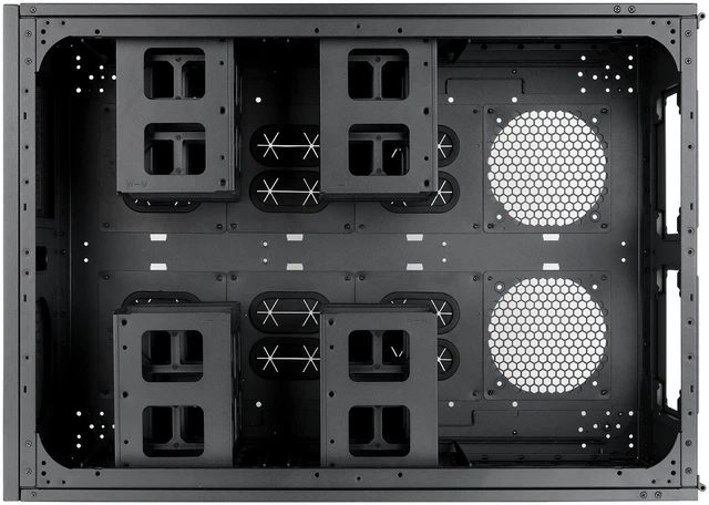 Alt view image 7 of 13 - Thermaltake AX200 Pedestal; For use with AX1000 Chassis; 560mm Radiator Support; Supports up to nine 120/140mm Fans; Supports up to sixteen 3.5" or 2.5" Drives; Dual PSU up to 220mm; Black