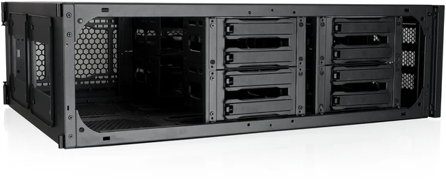 Alt view image 12 of 13 - Thermaltake AX200 Pedestal; For use with AX1000 Chassis; 560mm Radiator Support; Supports up to nine 120/140mm Fans; Supports up to sixteen 3.5" or 2.5" Drives; Dual PSU up to 220mm; Black