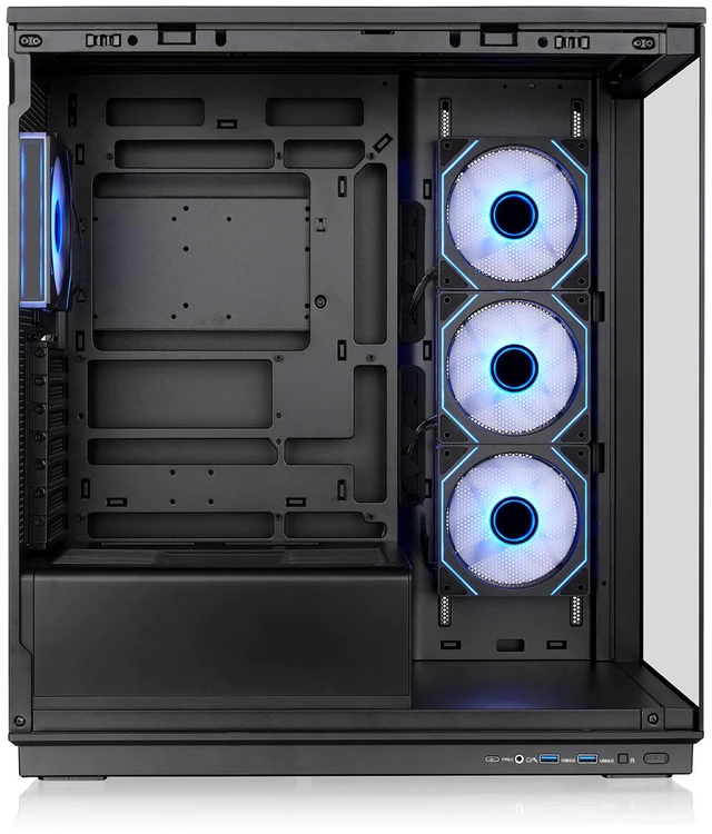 Alt view image 3 of 9 - Thermaltake Stage 450 TG ARGB; Mid Tower Chassis; 3x120mm Infinity ARGB Reverse PWM fans, 1x120mm Infinity ARGB PWM fan; mITX/mATX/ATX Support; 360mm Radiator Support; Black; CA-12B-00M1WN-00
