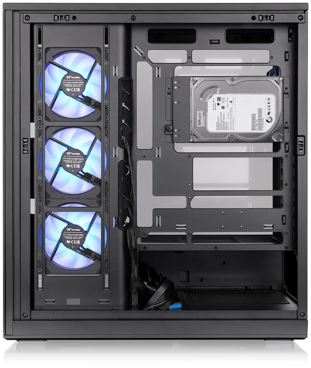 Alt view image 4 of 9 - Thermaltake Stage 450 TG ARGB; Mid Tower Chassis; 3x120mm Infinity ARGB Reverse PWM fans, 1x120mm Infinity ARGB PWM fan; mITX/mATX/ATX Support; 360mm Radiator Support; Black; CA-12B-00M1WN-00