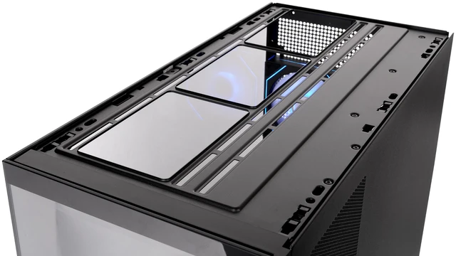 Alt view image 8 of 9 - Thermaltake Stage 450 TG ARGB; Mid Tower Chassis; 3x120mm Infinity ARGB Reverse PWM fans, 1x120mm Infinity ARGB PWM fan; mITX/mATX/ATX Support; 360mm Radiator Support; Black; CA-12B-00M1WN-00