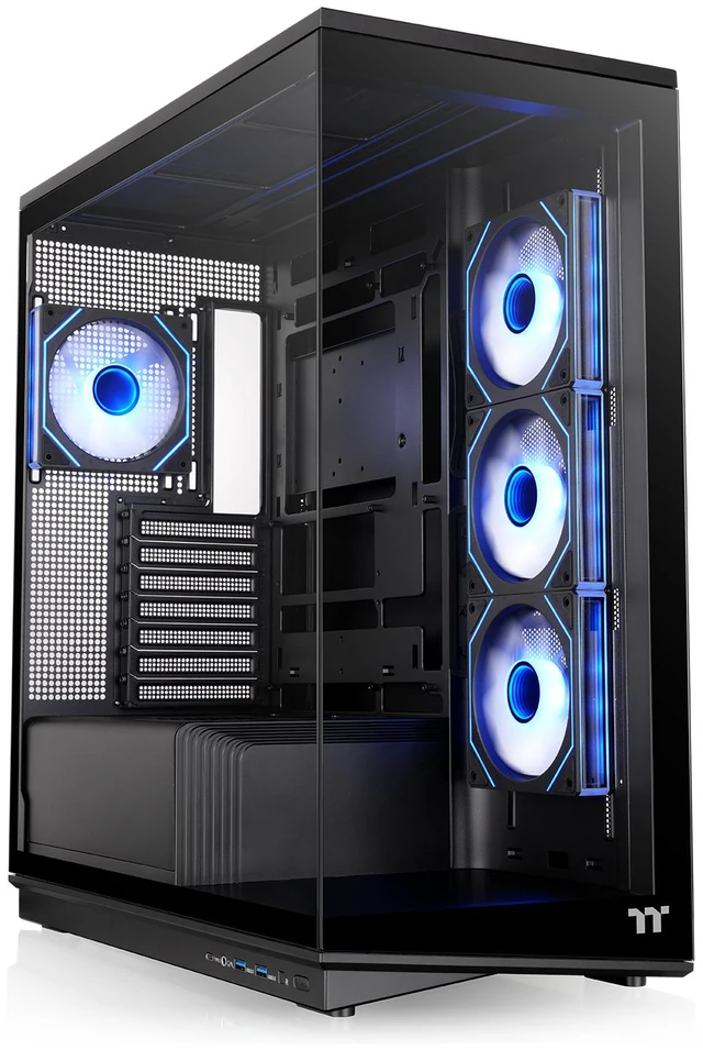 Alt view image 2 of 9 - Thermaltake Stage 450 TG ARGB; Mid Tower Chassis; 3x120mm Infinity ARGB Reverse PWM fans, 1x120mm Infinity ARGB PWM fan; mITX/mATX/ATX Support; 360mm Radiator Support; Black; CA-12B-00M1WN-00