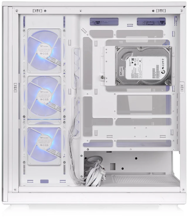 Alt view image 5 of 9 - Thermaltake Stage 450 TG ARGB; Mid Tower Chassis; 3x120mm Infinity ARGB Reverse PWM fans, 1x120mm Infinity ARGB PWM fan; mITX/mATX/ATX Support; 360mm Radiator Support; Snow; CA-12B-00M6WN-00