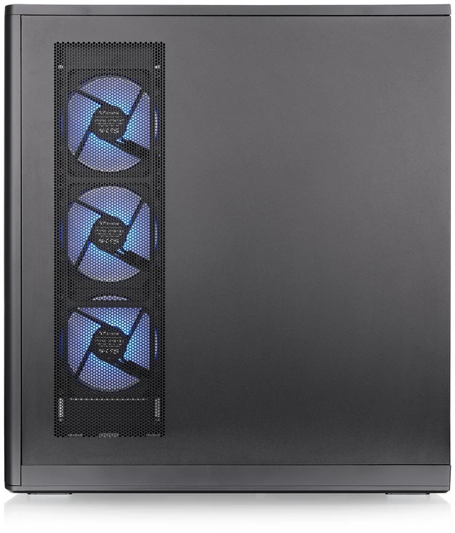 Alt view image 5 of 10 - Thermaltake Stage 500 TG ARGB; Mid Tower Chassis; Wood Trim Base; 4mm Curved Tempered Glass; 3x120mm Infinity ARGB Reverse PWM fans, 1x120mm Infinity ARGB PWM fan; mITX/mATX/ATX;Black; CA-12A-00M1WN-0