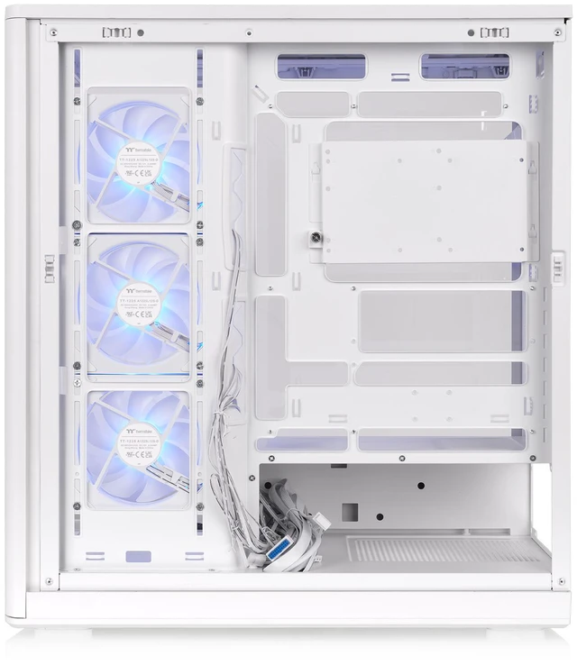 Alt view image 4 of 11 - Thermaltake Stage 500 TG ARGB; Mid Tower Chassis; Wood Trim Base; 4mm Curved Tempered Glass; 3x120mm Infinity ARGB Reverse PWM fans, 1x120mm Infinity ARGB PWM fan; mITX/mATX/ATX;Snow; CA-12A-00M6WN-00