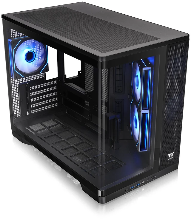 Alt view image 2 of 10 - Thermaltake Arcus 280 TG ARGB; Micro Tower Chassis; 4mm Curved Tempered Glass; 2x120mm Infinity ARGB Reverse PWM fans, 1x120mm Infinity ARGB PWM fan; mITX/mATX Support; Black; CA-11Y-00M1WN-00