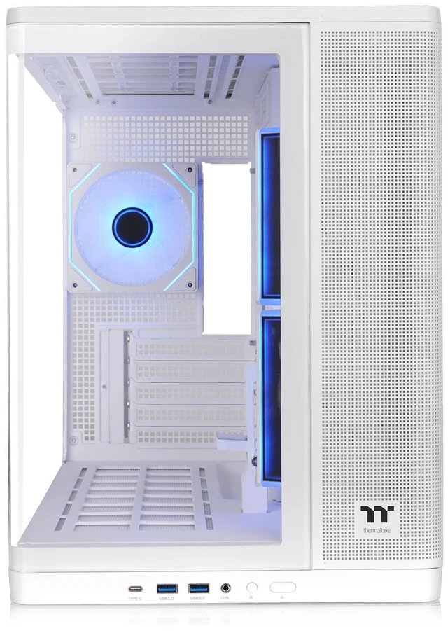Alt view image 6 of 12 - Thermaltake Arcus 280 TG ARGB; Micro Tower Chassis; 4mm Curved Tempered Glass; 2x120mm Infinity ARGB Reverse PWM fans, 1x120mm Infinity ARGB PWM fan; mITX/mATX Support; Snow; CA-11Y-00M6WN-00