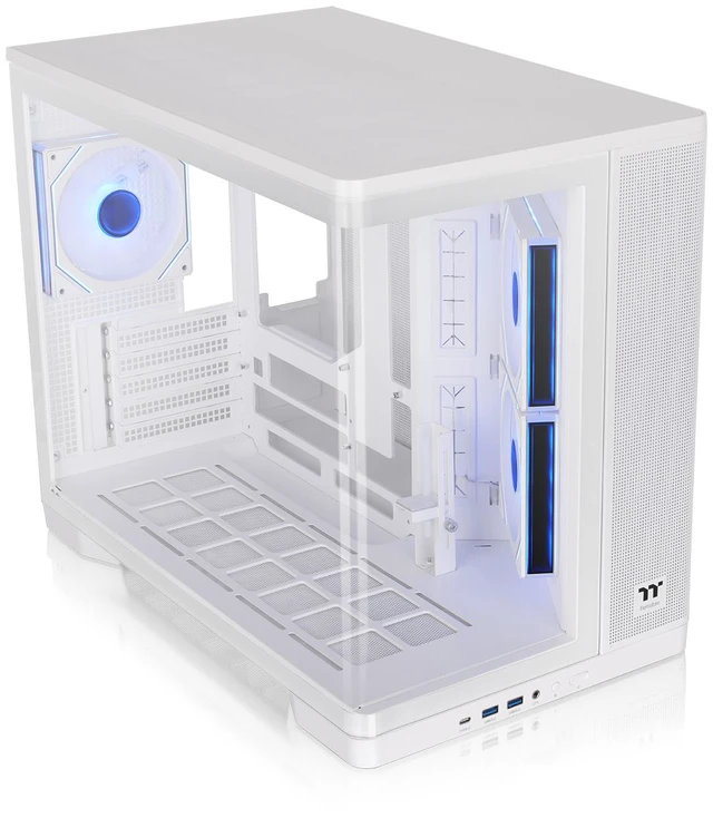 Alt view image 2 of 12 - Thermaltake Arcus 280 TG ARGB; Micro Tower Chassis; 4mm Curved Tempered Glass; 2x120mm Infinity ARGB Reverse PWM fans, 1x120mm Infinity ARGB PWM fan; mITX/mATX Support; Snow; CA-11Y-00M6WN-00