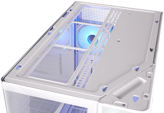 Alt view image 11 of 12 - Thermaltake Arcus 280 TG ARGB; Micro Tower Chassis; 4mm Curved Tempered Glass; 2x120mm Infinity ARGB Reverse PWM fans, 1x120mm Infinity ARGB PWM fan; mITX/mATX Support; Snow; CA-11Y-00M6WN-00