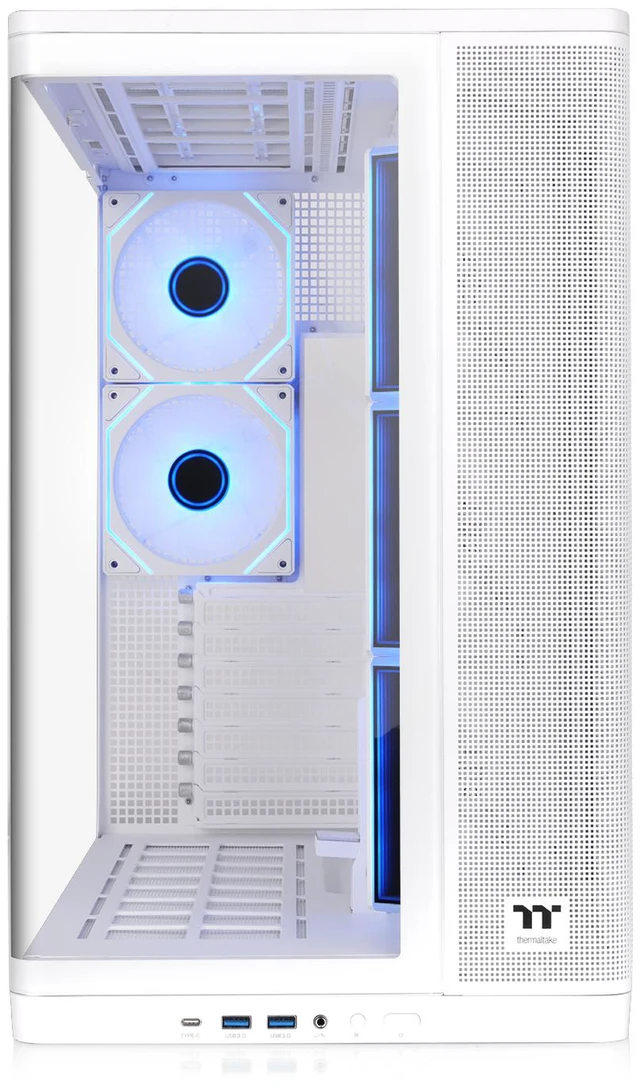 Alt view image 5 of 12 - Thermaltake Arcus 380 TG ARGB; Mid Tower Chassis; 4mm Curved Tempered Glass; 3x120mm Inifinity ARGB Reverse PWM fans, 2x120mm Infinity ARGB PWM fans; mITX/mATX/ATX; Snow; CA-11Z-00M6WN-00