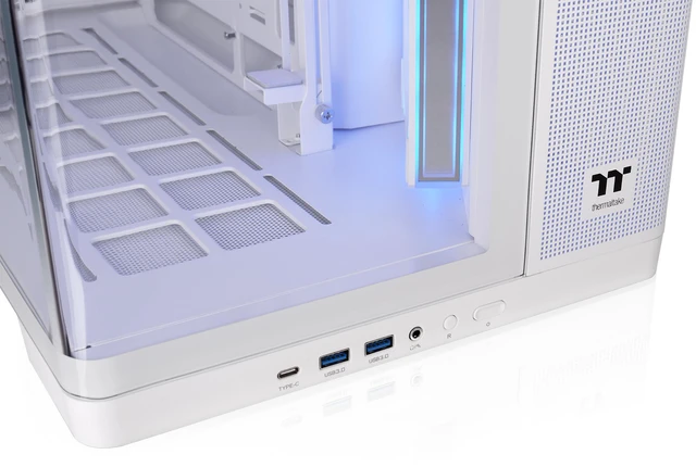 Alt view image 9 of 12 - Thermaltake Arcus 380 TG ARGB; Mid Tower Chassis; 4mm Curved Tempered Glass; 3x120mm Inifinity ARGB Reverse PWM fans, 2x120mm Infinity ARGB PWM fans; mITX/mATX/ATX; Snow; CA-11Z-00M6WN-00