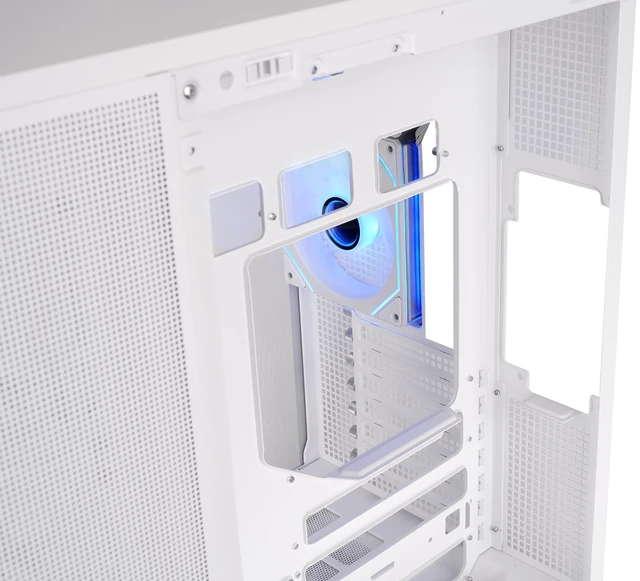 Alt view image 11 of 12 - Thermaltake Arcus 380 TG ARGB; Mid Tower Chassis; 4mm Curved Tempered Glass; 3x120mm Inifinity ARGB Reverse PWM fans, 2x120mm Infinity ARGB PWM fans; mITX/mATX/ATX; Snow; CA-11Z-00M6WN-00