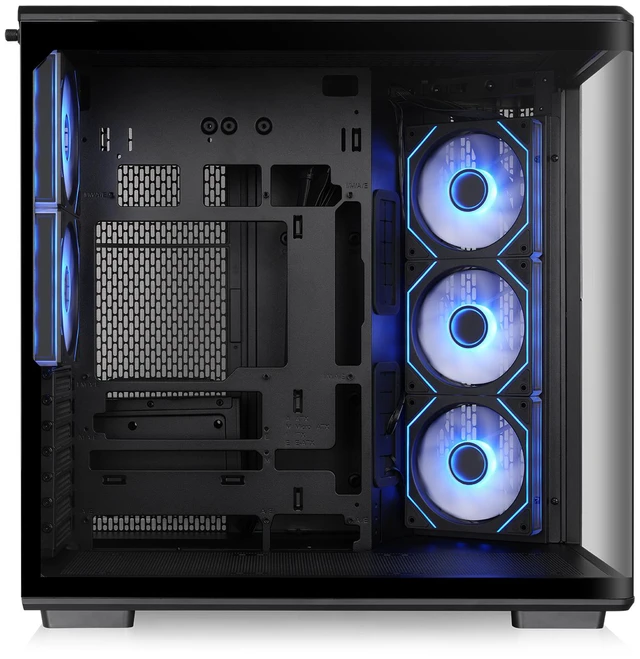 Alt view image 5 of 13 - Thermaltake View 590 TG ARGB; Mid Tower; 4mm Curved Tempered Glass; 3x120mm Infinity ARGB Reverse PWM fans, 2x120mm Infinity ARGB PWM Fans; mITX/mATX/ATX Support; Black; CA-12C-00M1WN-01