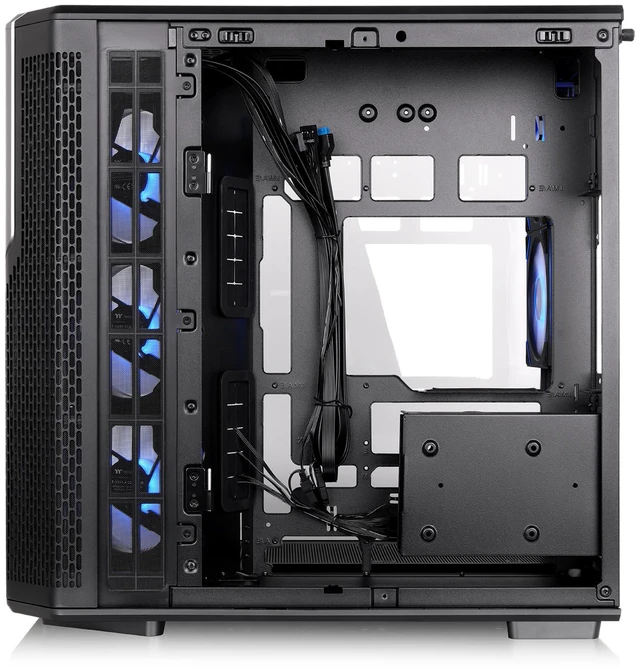 Alt view image 6 of 13 - Thermaltake View 590 TG ARGB; Mid Tower; 4mm Curved Tempered Glass; 3x120mm Infinity ARGB Reverse PWM fans, 2x120mm Infinity ARGB PWM Fans; mITX/mATX/ATX Support; Black; CA-12C-00M1WN-01