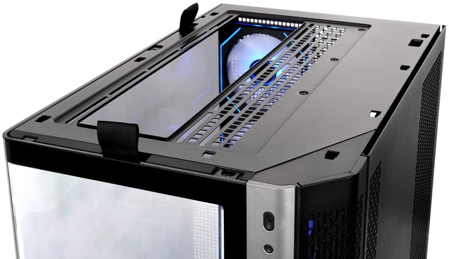 Alt view image 11 of 13 - Thermaltake View 590 TG ARGB; Mid Tower; 4mm Curved Tempered Glass; 3x120mm Infinity ARGB Reverse PWM fans, 2x120mm Infinity ARGB PWM Fans; mITX/mATX/ATX Support; Black; CA-12C-00M1WN-01