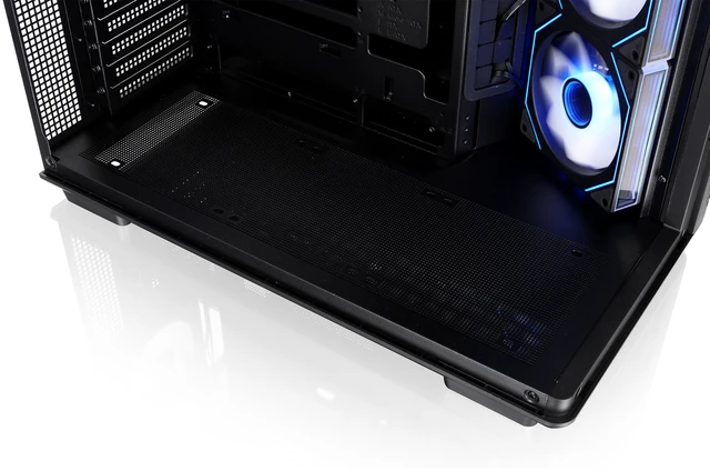 Alt view image 13 of 13 - Thermaltake View 590 TG ARGB; Mid Tower; 4mm Curved Tempered Glass; 3x120mm Infinity ARGB Reverse PWM fans, 2x120mm Infinity ARGB PWM Fans; mITX/mATX/ATX Support; Black; CA-12C-00M1WN-01