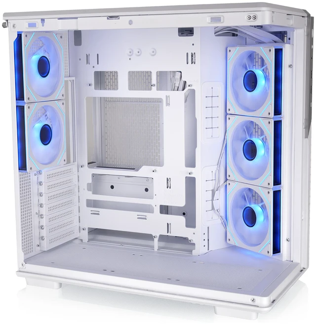 Alt view image 4 of 12 - Thermaltake View 590 TG ARGB; Mid Tower; 4mm Curved Tempered Glass; 3x120mm Infinity ARGB Reverse PWM fans, 2x120mm Infinity ARGB PWM Fans; mITX/mATX/ATX Support; Snow; CA-12C-00M6WN-01