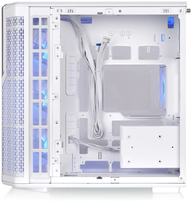 Alt view image 6 of 12 - Thermaltake View 590 TG ARGB; Mid Tower; 4mm Curved Tempered Glass; 3x120mm Infinity ARGB Reverse PWM fans, 2x120mm Infinity ARGB PWM Fans; mITX/mATX/ATX Support; Snow; CA-12C-00M6WN-01