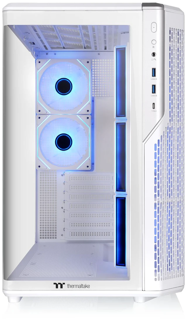 Alt view image 7 of 12 - Thermaltake View 590 TG ARGB; Mid Tower; 4mm Curved Tempered Glass; 3x120mm Infinity ARGB Reverse PWM fans, 2x120mm Infinity ARGB PWM Fans; mITX/mATX/ATX Support; Snow; CA-12C-00M6WN-01