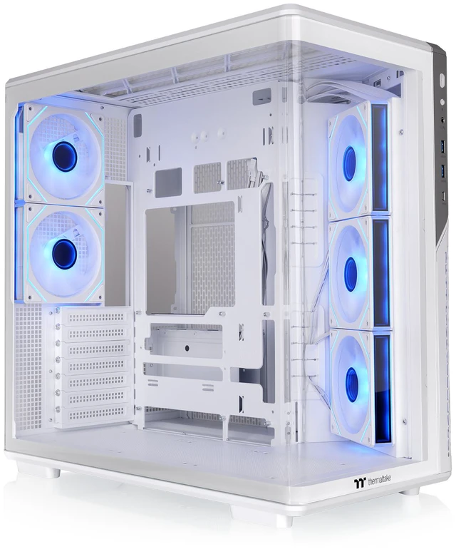 Main image of Thermaltake View 590 TG ARGB; Mid Tower; 4mm Curved Tempered Glass; 3x120mm Infinity ARGB Reverse PWM fans, 2x120mm Infinity ARGB PWM Fans; mITX/mATX/ATX Support; Snow; CA-12C-00M6WN-01