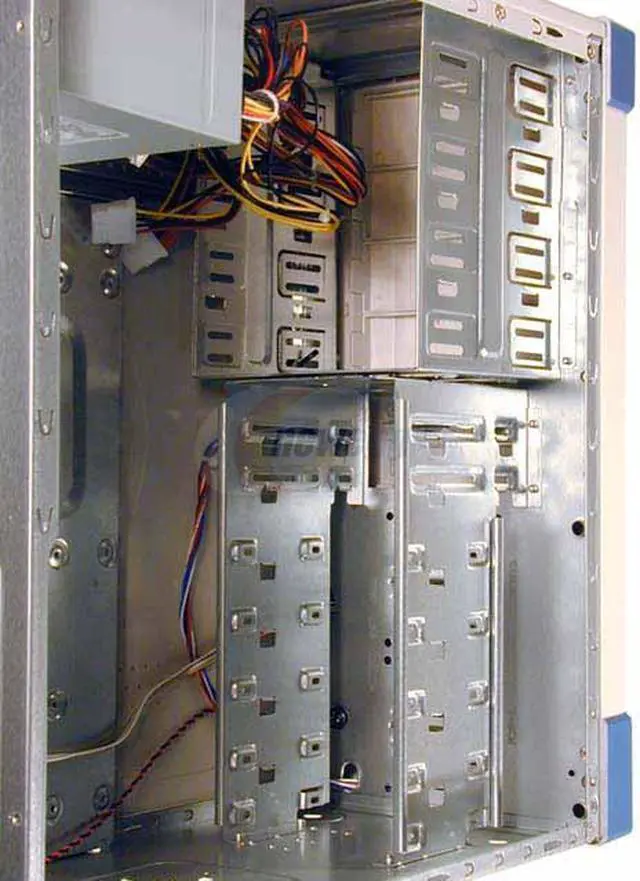 Alt view image 3 of 7 - DYNAPOWER USA Metis CS-I3ACB.701 Beige/ Blue Steel ATX Mid Tower Computer Case 300W Power Supply