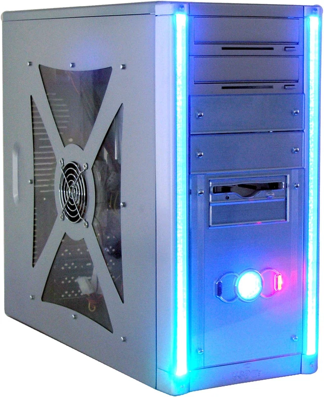 DYNAPOWER USA Z 8815 Silver/Blue Computer Case - Newegg.com