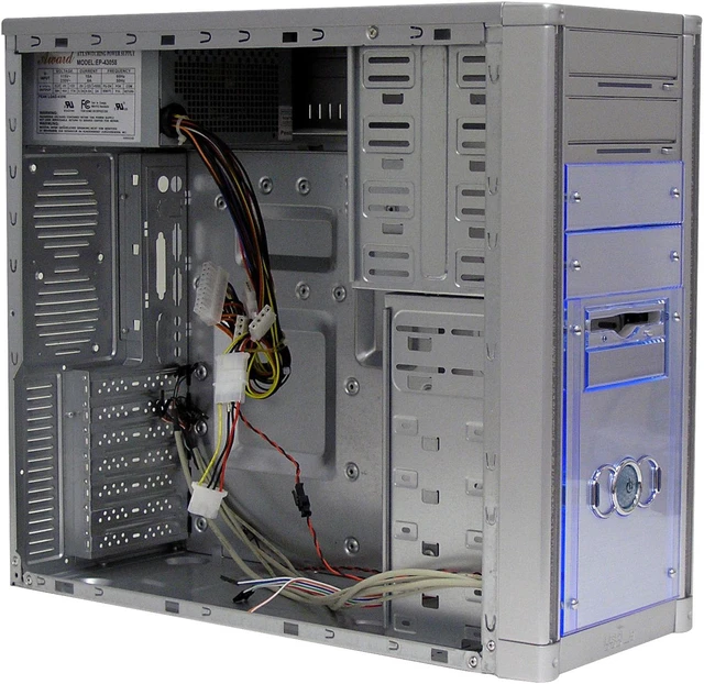 DYNAPOWER USA Z 8815 Silver/Blue Computer Case - Newegg.com