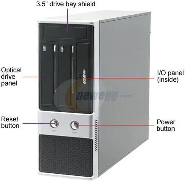 Alt view image 2 of 14 - DYNAPOWER USA Titan C05.N17.M158 Black SGCC Steel ATX Slim Tower Computer Case 430W Power Supply