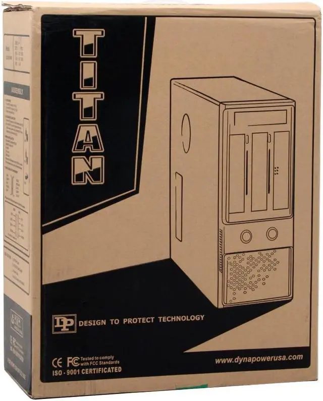 Alt view image 14 of 14 - DYNAPOWER USA Titan C05.N17.M158 Black SGCC Steel ATX Slim Tower Computer Case 430W Power Supply