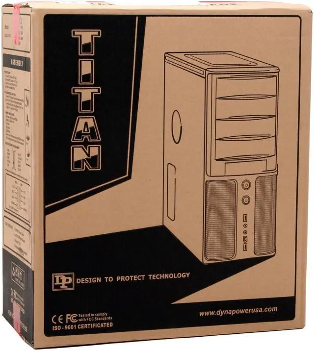 Alt view image 14 of 14 - DYNAPOWER USA Titan C2914.25.M158 Black SGCC Steel ATX Mid Tower Computer Case PEAK: 430W Power Supply