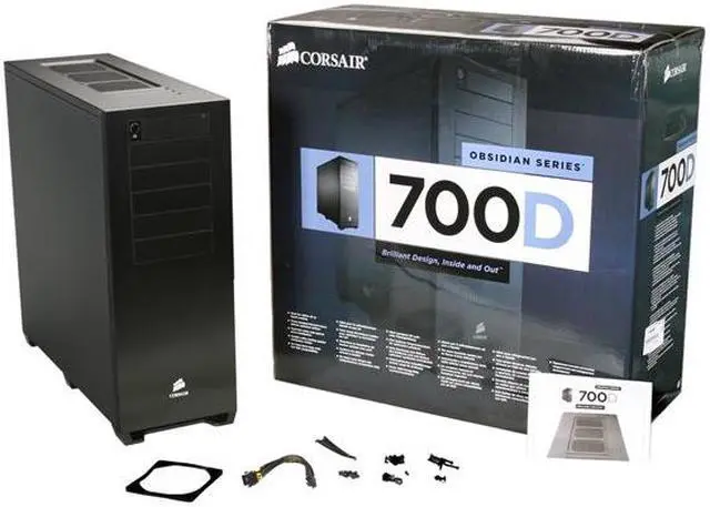Alt view image 10 of 10 - Corsair Obsidian Series 700D CC700D Black Aluminum / Steel ATX Full Tower Computer Case