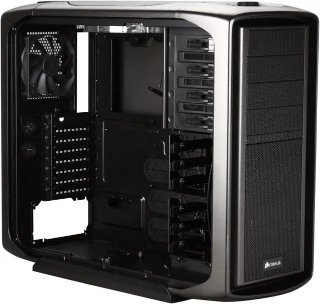 Alt view image 7 of 10 - Corsair Graphite Series 600T Black Steel / Plastic ATX Mid Tower Computer Case