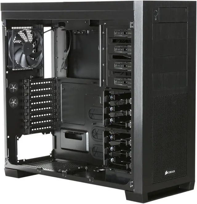 Alt view image 7 of 11 - Corsair Obsidian Series 650D Black Steel / Aluminum ATX Mid Tower Computer Case w/Side Panel Window