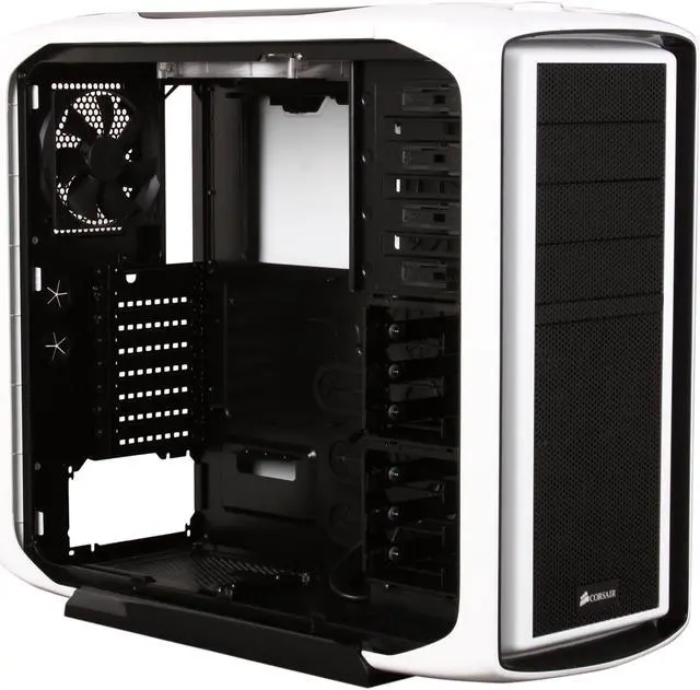 Alt view image 7 of 10 - Corsair Graphite Series 600T Arctic White Steel / Plastic ATX Mid Tower Computer Case