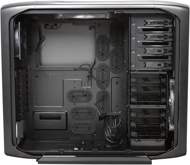 Alt view image 6 of 10 - Corsair Graphite Series 600T CC600TM Graphite Grey Mid-Tower Gaming Case