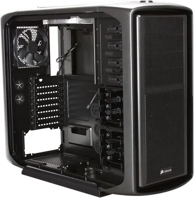 Alt view image 7 of 10 - Corsair Graphite Series 600T CC600TM Graphite Grey Mid-Tower Gaming Case