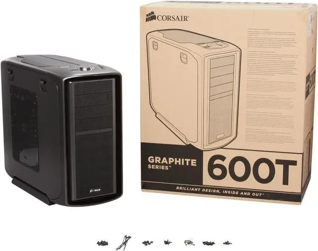 Alt view image 10 of 10 - Corsair Graphite Series 600T CC600TM Graphite Grey Mid-Tower Gaming Case
